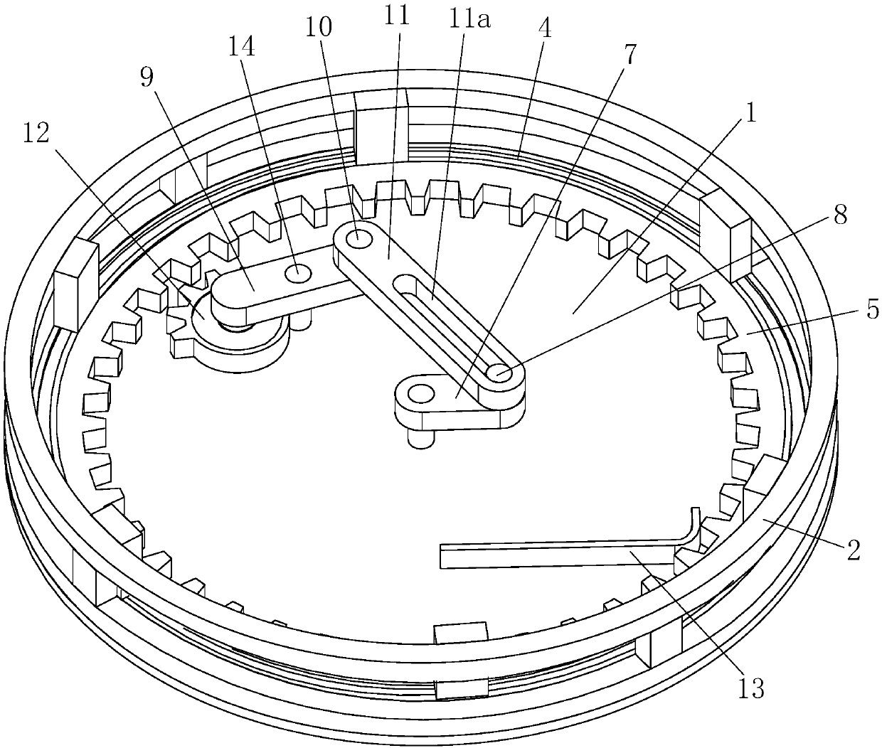 A driving device for grinding brake discs