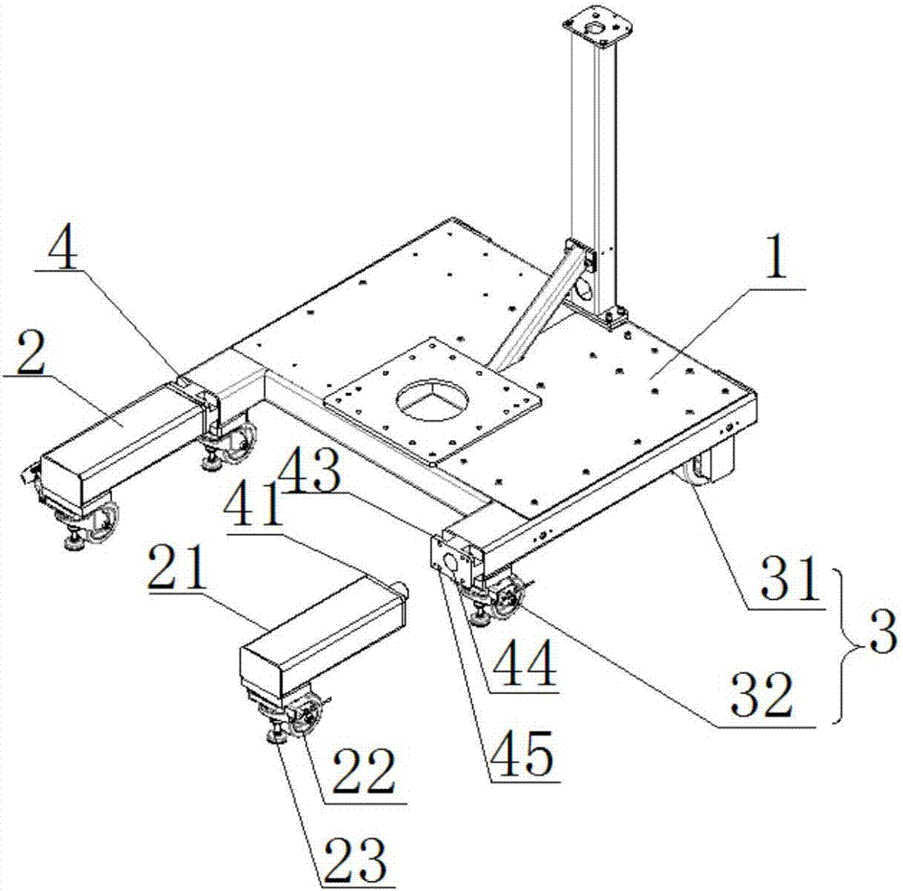 Surgical cart pedestal with parking function