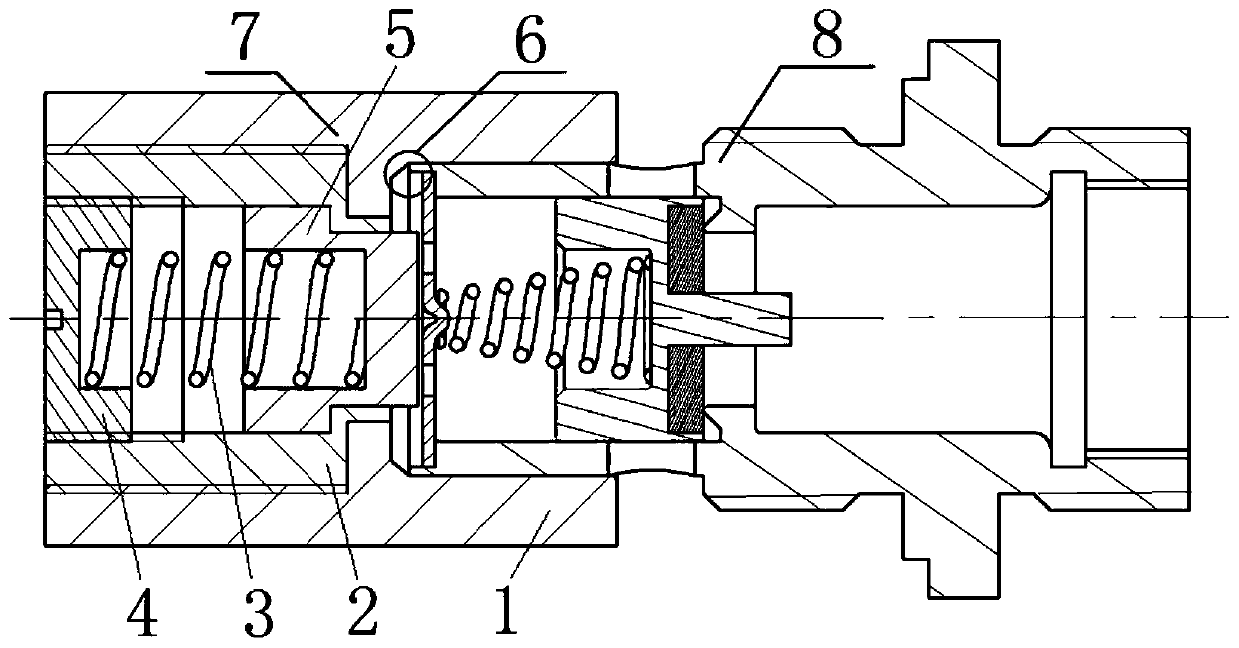 Necking tool and necking method of filling valve