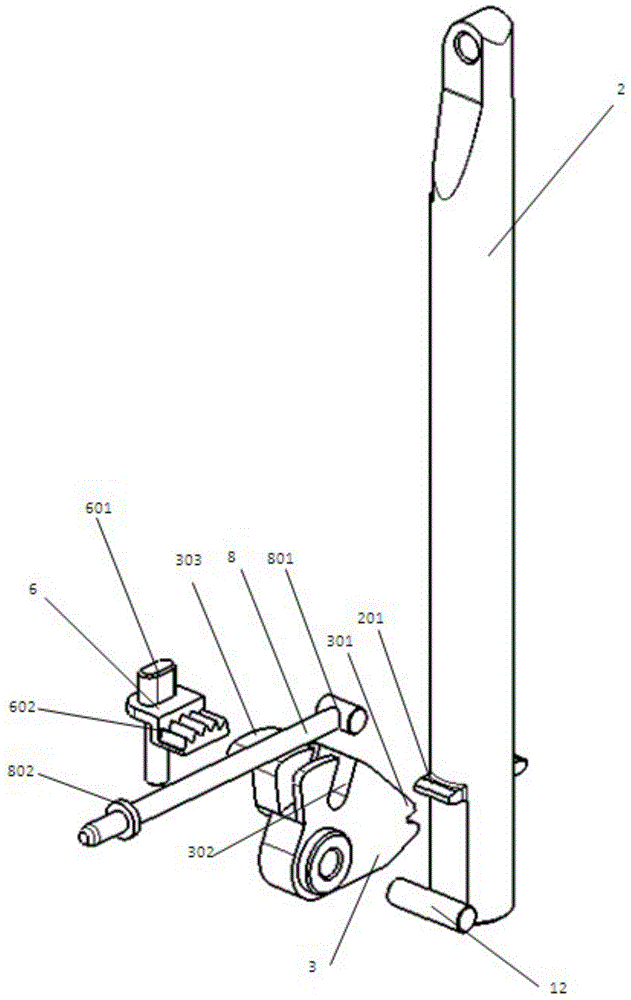 A lock mechanism for controlling action sequence and a vehicle-mounted tablet computer holder including the lock mechanism for controlling action sequence