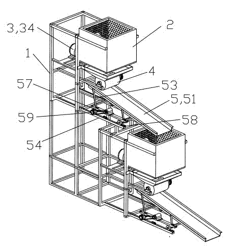 Stair-stepping tea continuous-fermentation device