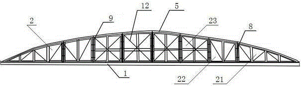 A prefabricated combined steel mold for reinforced concrete arch slab and its assembly process