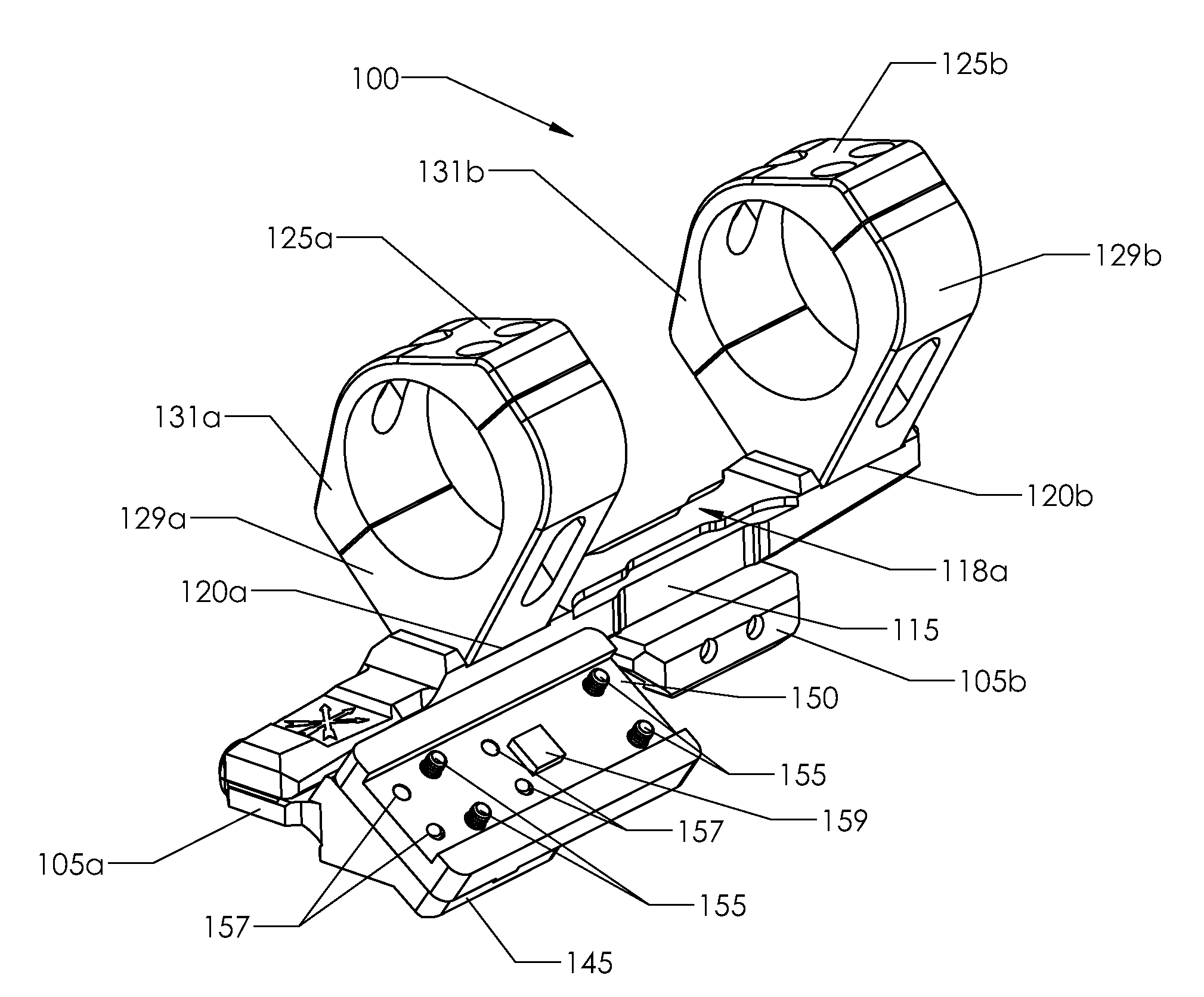 Modular scope mount assembly