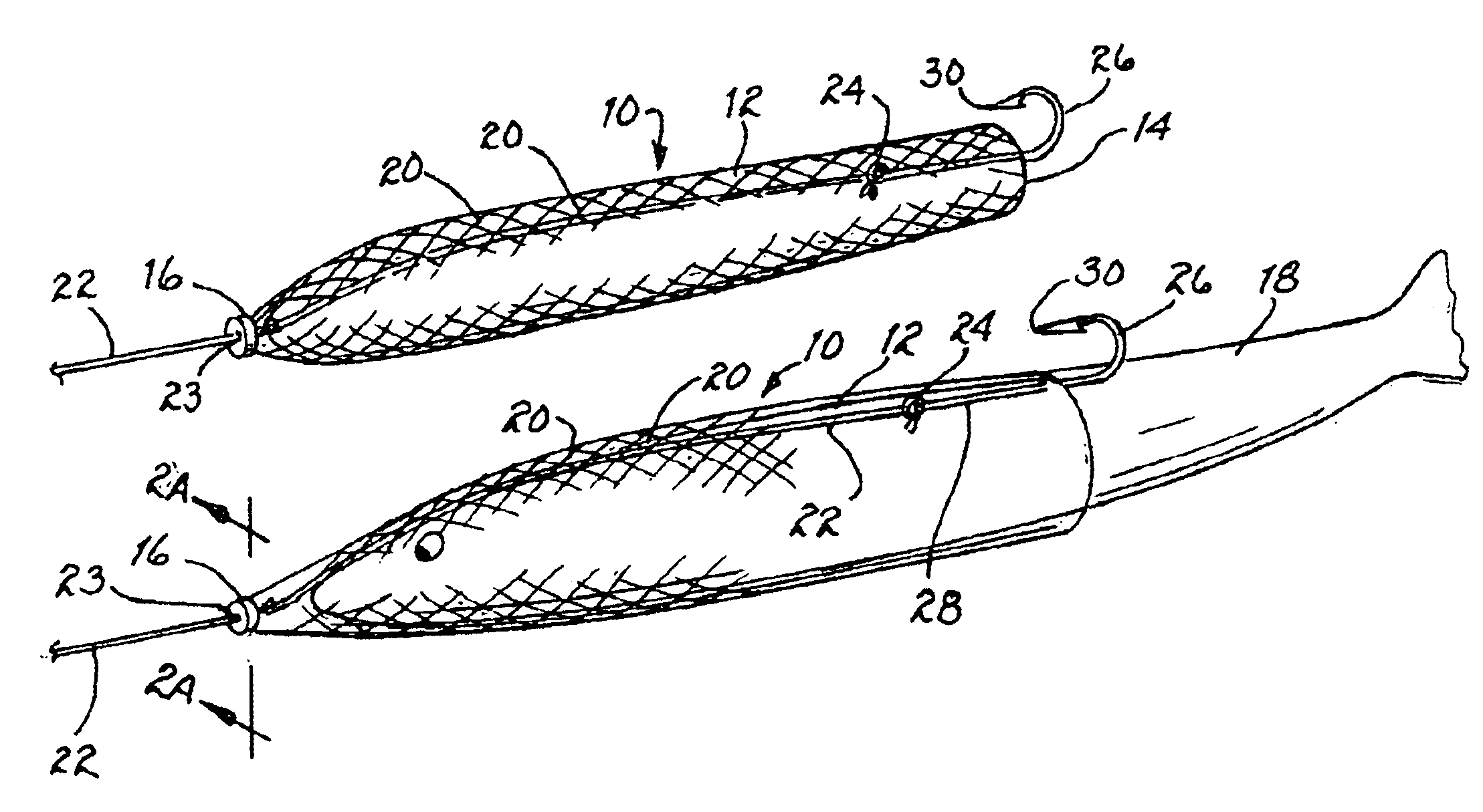 Expandable bait sleeve and method therefor