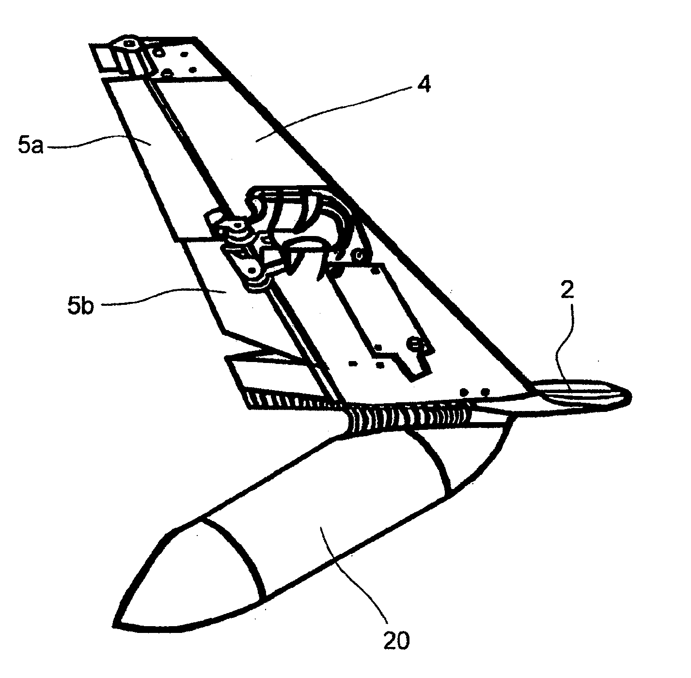 Aerodynamic body and carrier wing comprising an aerodynamic body, actuating drive control module, computer, computer program and method for influencing post-turbulences