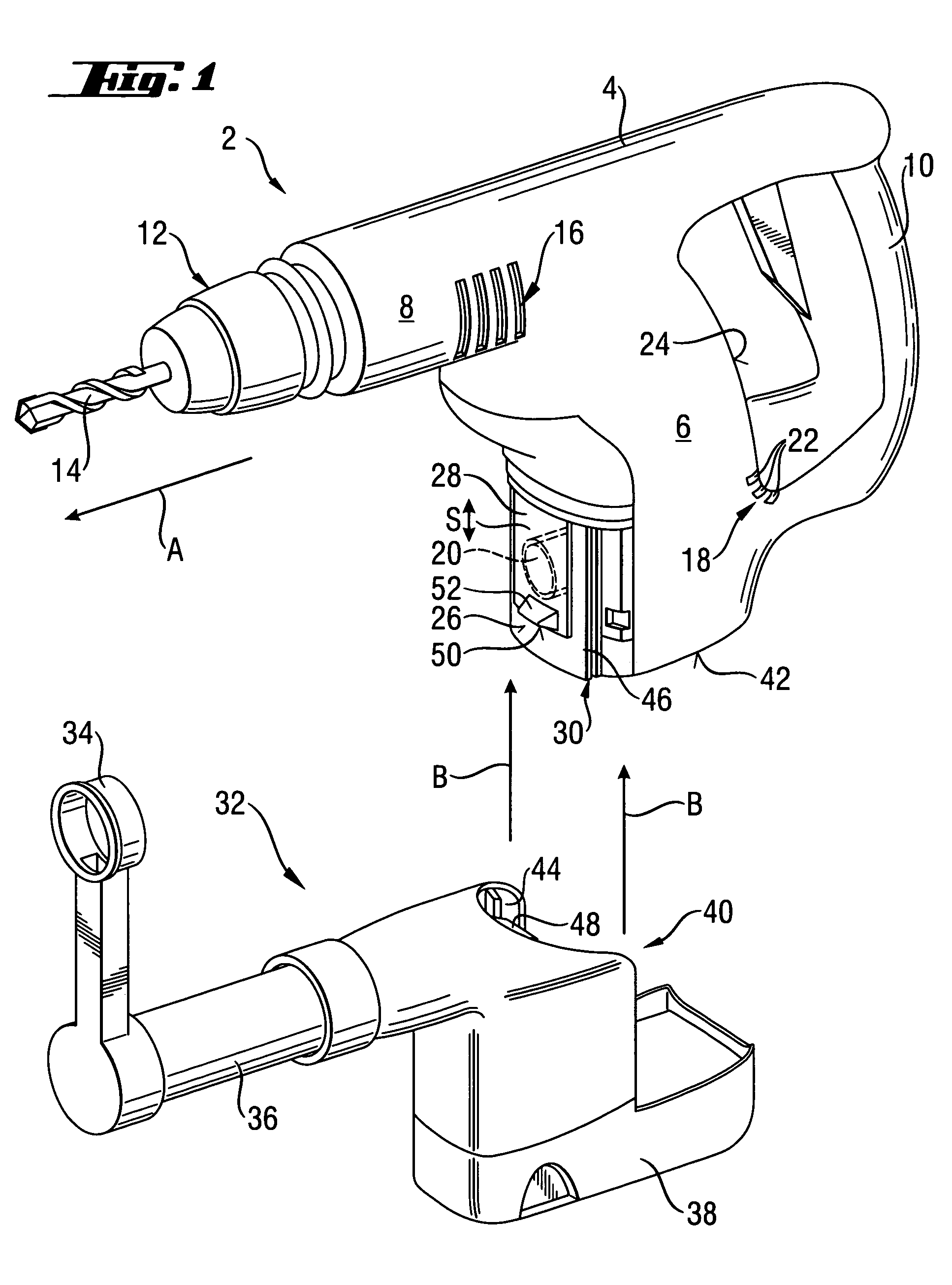 Hand-held power tool with a dust suction module