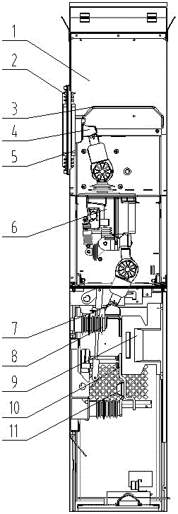 Longitudinal-rotating removable-type indoor AC metal-enclosed switchgear