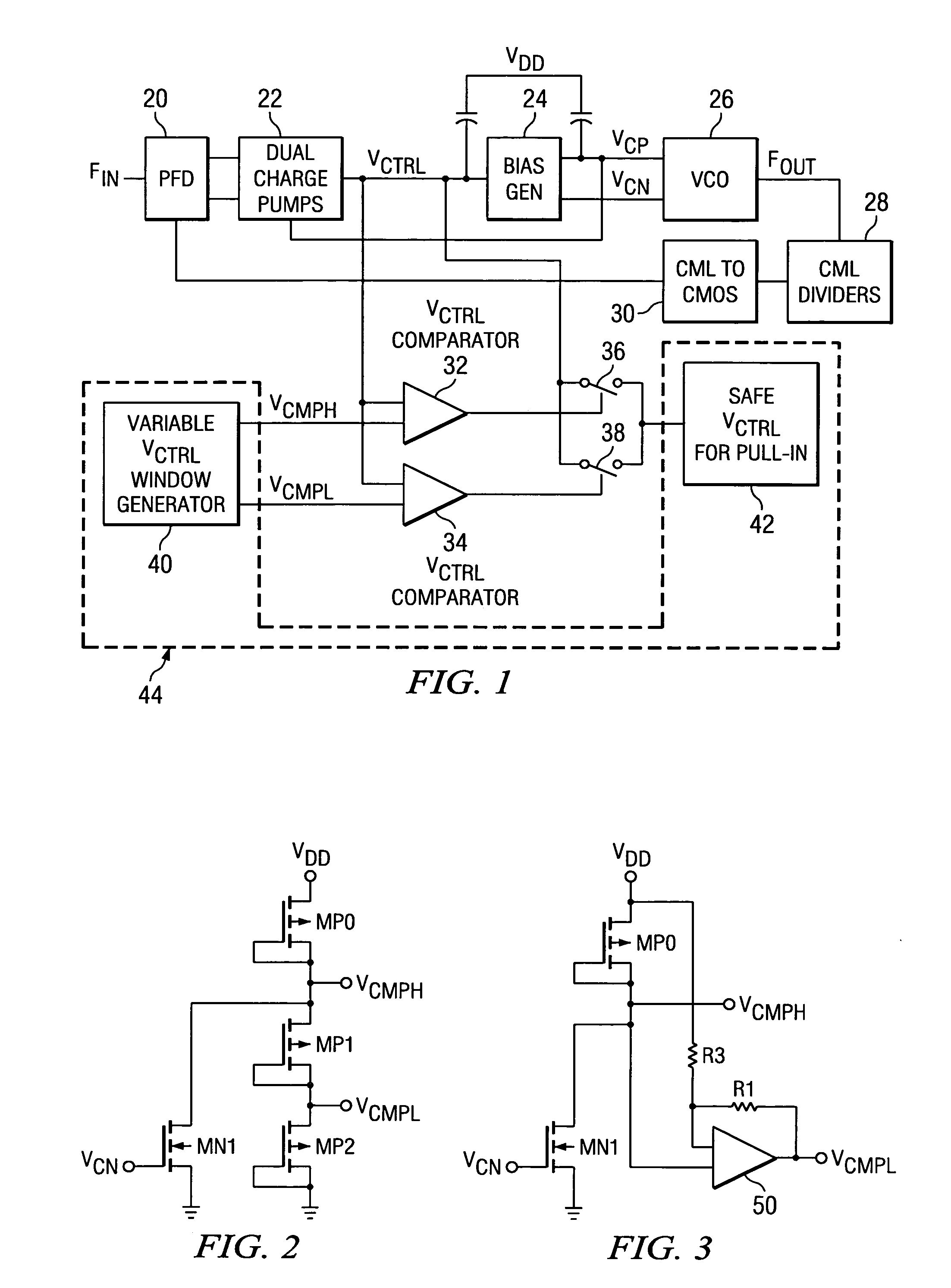 Process tracking limiter for VCO control voltages