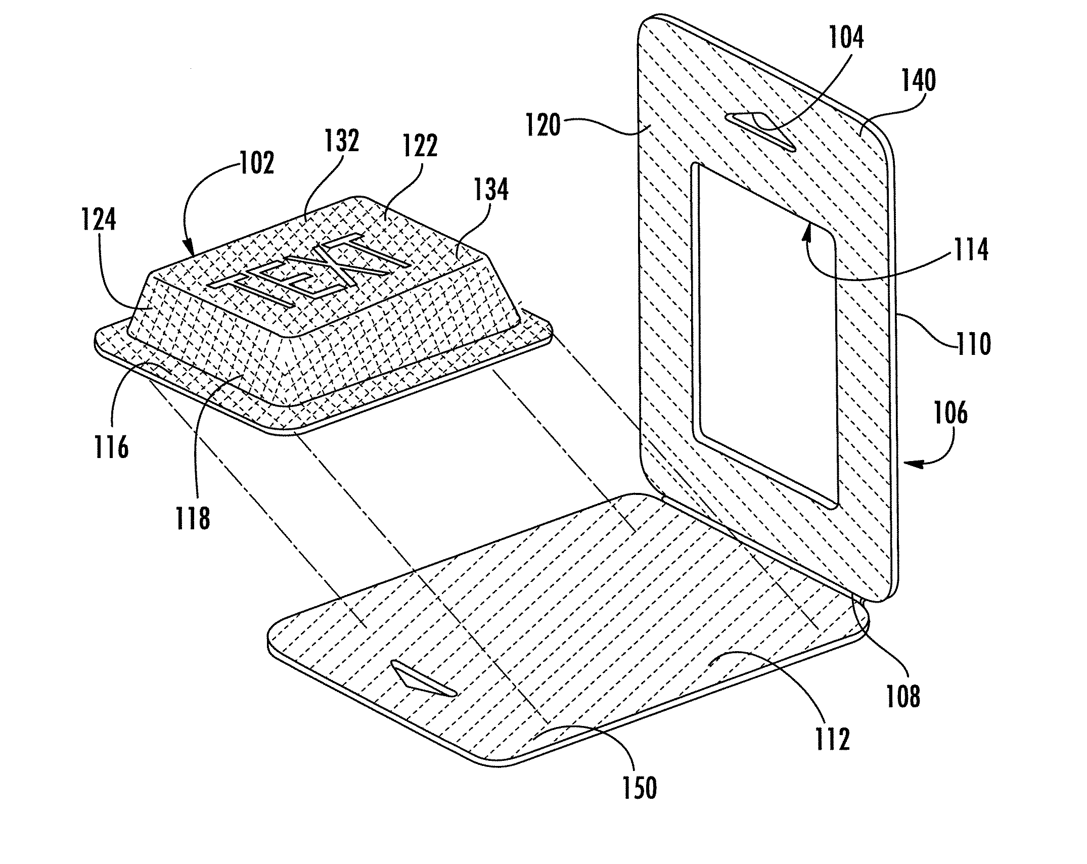 Packaging container having product holding chambers and method for making the same