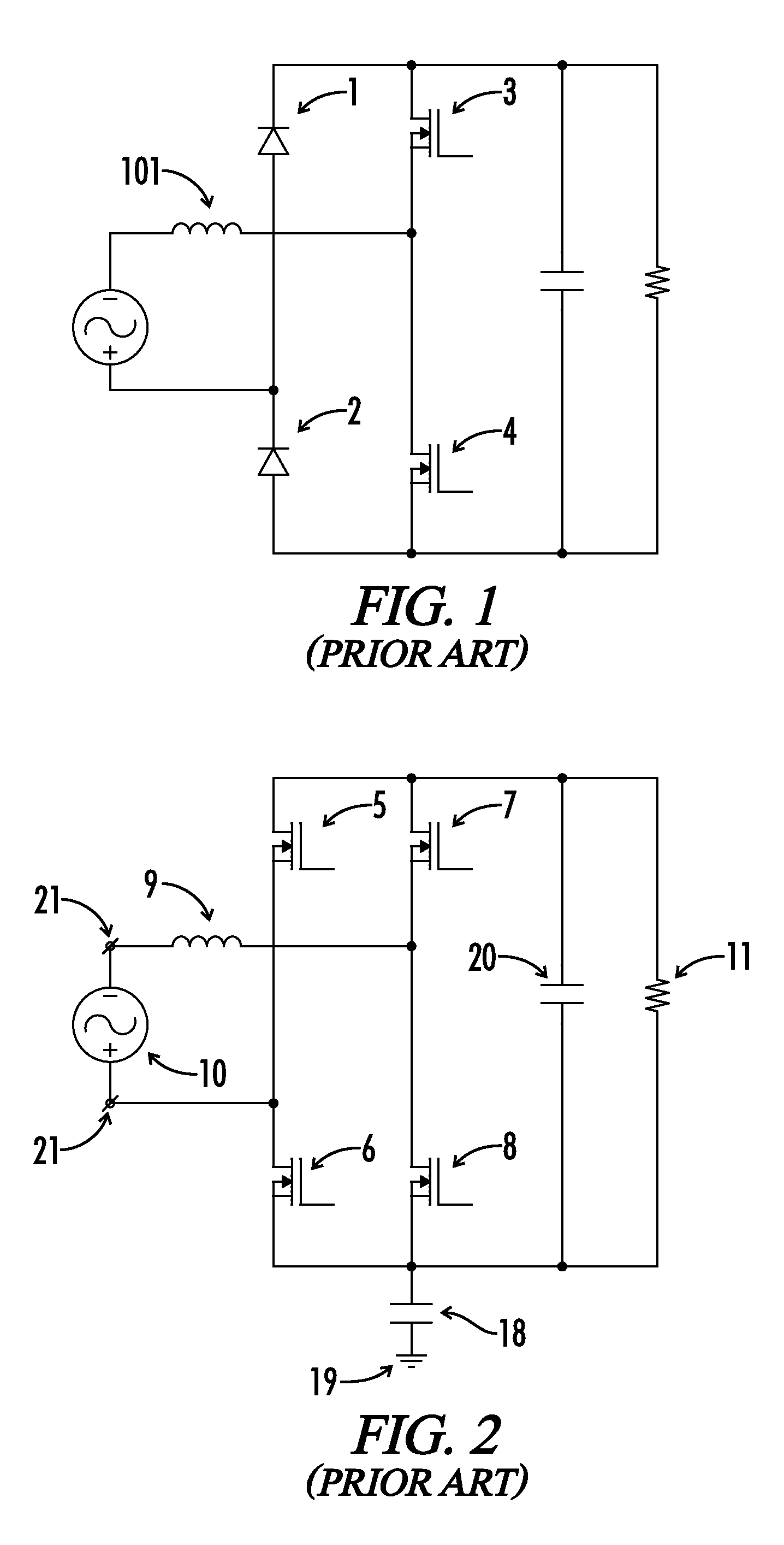Power converter with non-symmetrical totem pole rectifier and current-shaping branch circuits
