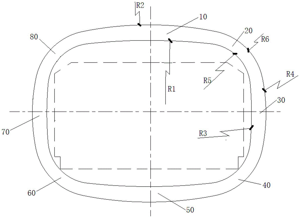Section structure of rectangular shield tunnel