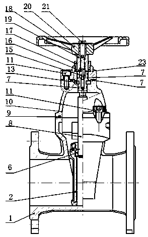 Gate valve with invisible stealing opening preventing function