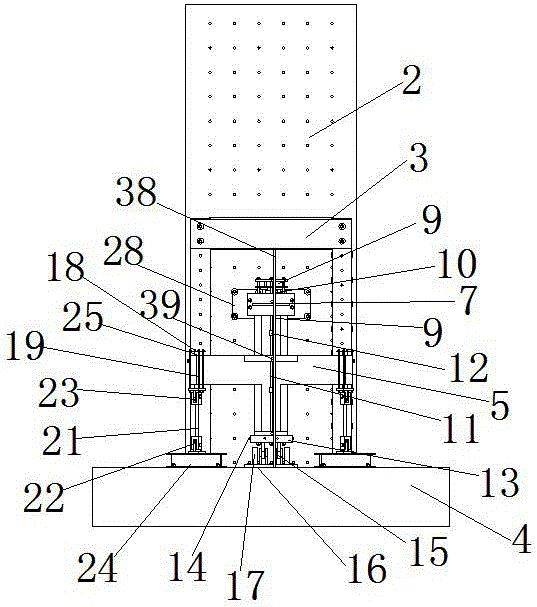 Frame structure beam plate column node oblique loading device