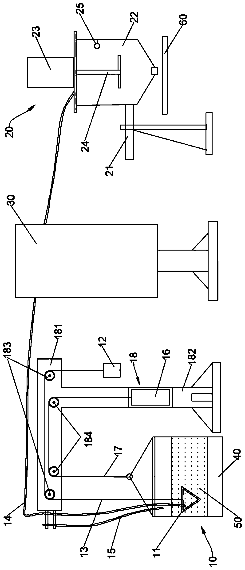 Material sucking device and filling equipment
