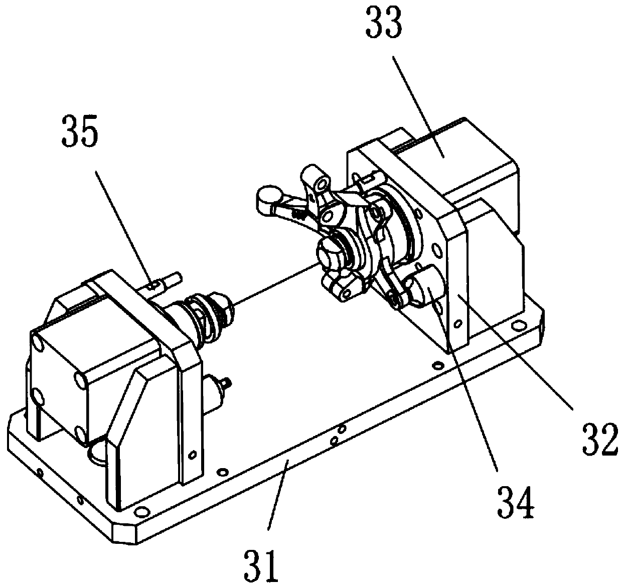 Lateral clamping turnover machining mechanism for steering knuckles
