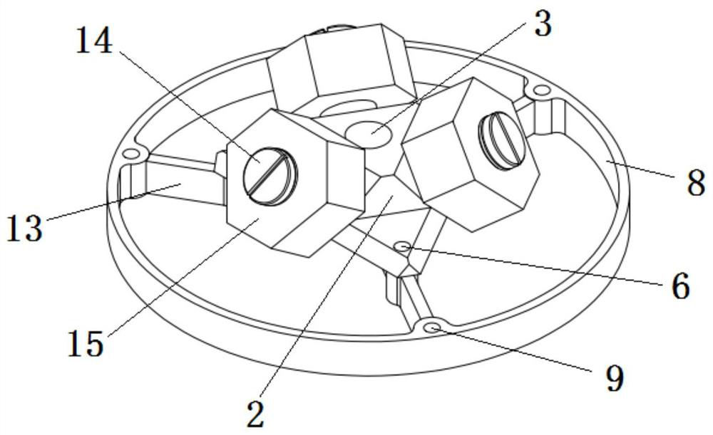 Split-type umbrella-shaped mechanical shaking device for laser gyroscope