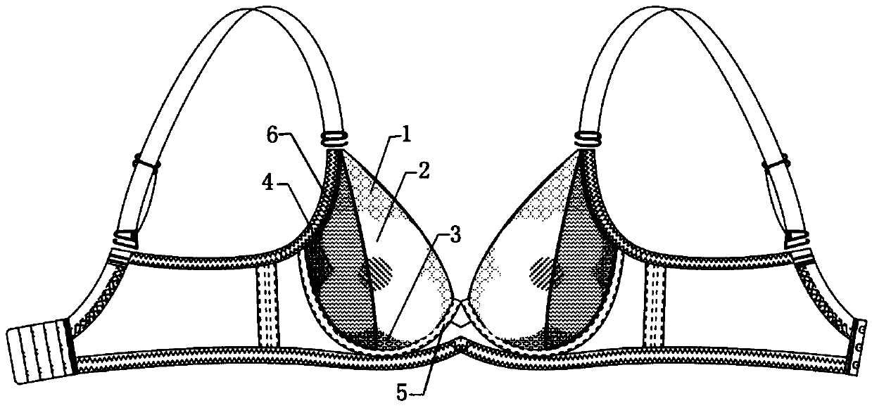 Flower-shaped padded bra