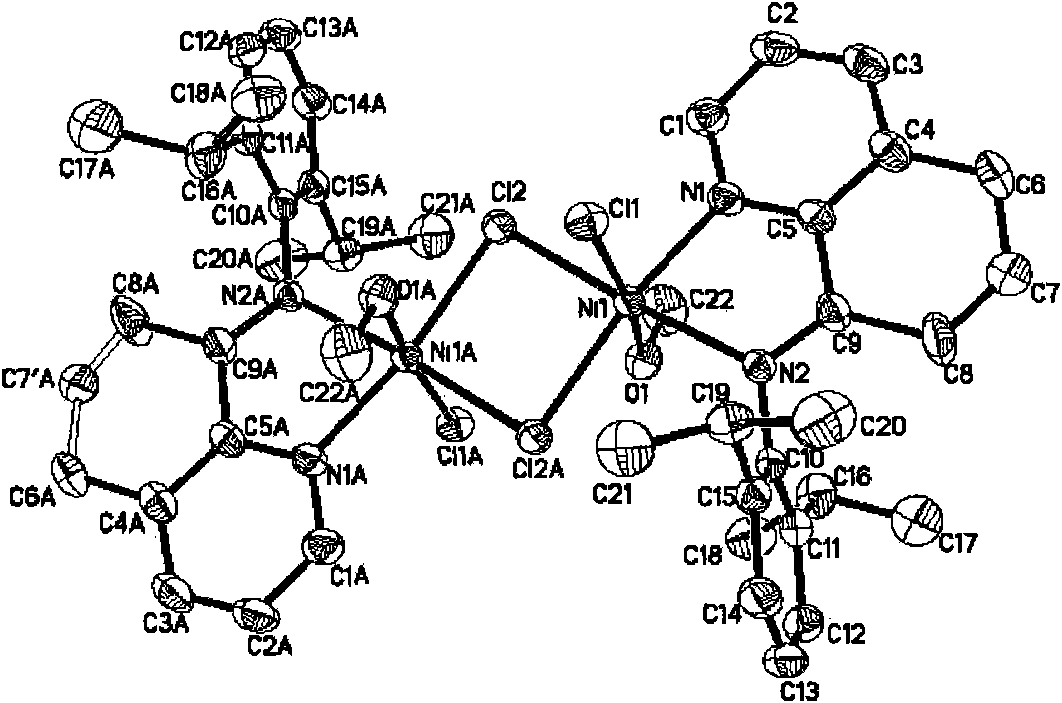 Nickel complex and preparation and application thereof