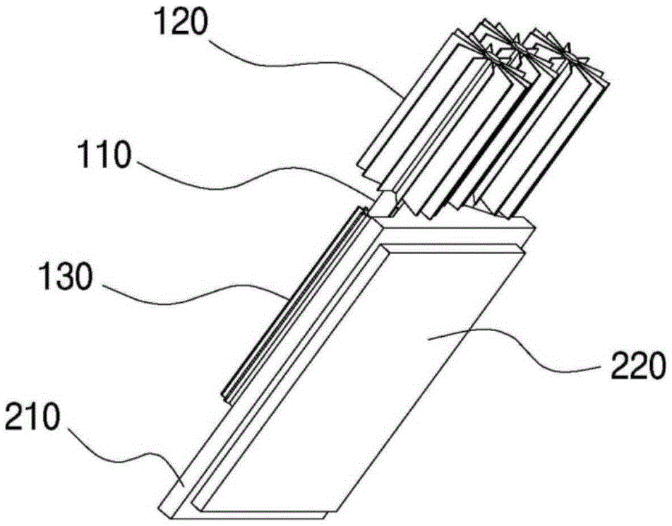Cooling device assembly for led lighting fixtures equipped with heat pipes and heat sinks