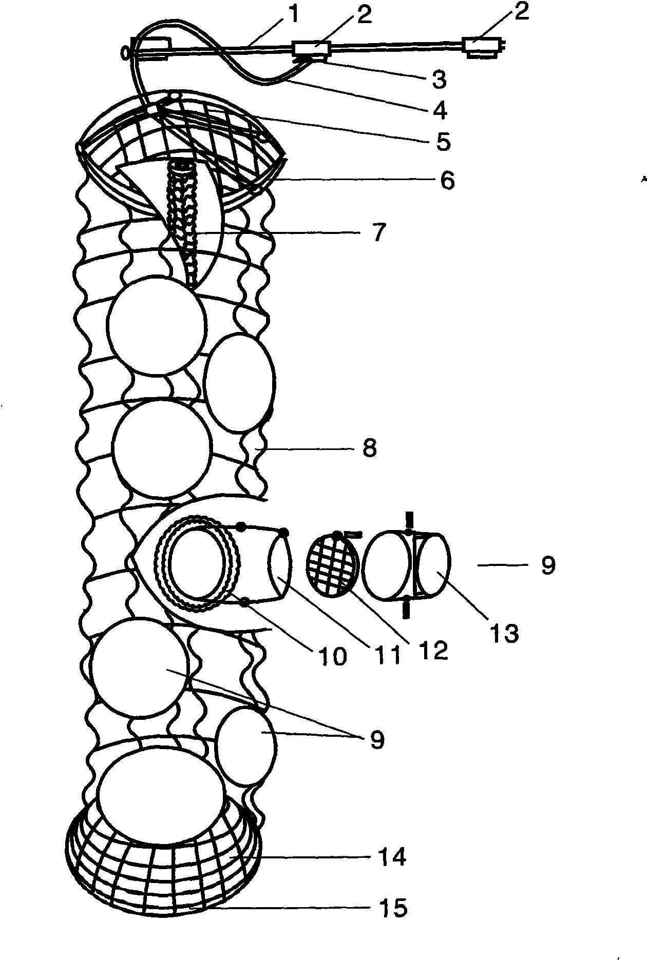 Fishing gear and application thereof