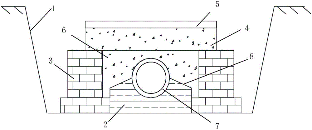 Non-pressed pipeline reinforcing structure for road surface and construction method for non-pressed pipeline reinforcing structure