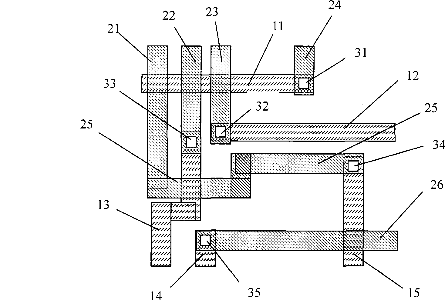 OPC correcting method for forming auxiliary through hole