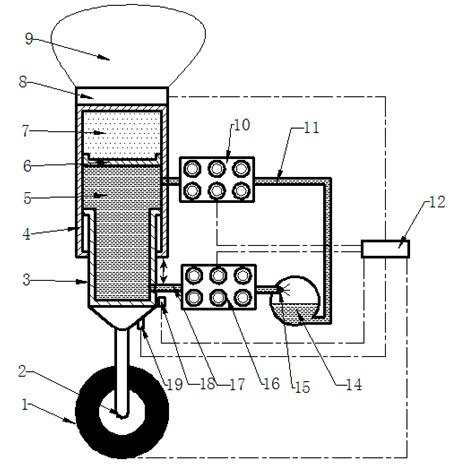 Dual-voltage driven and controlled buffer with atomized oil cavity loop