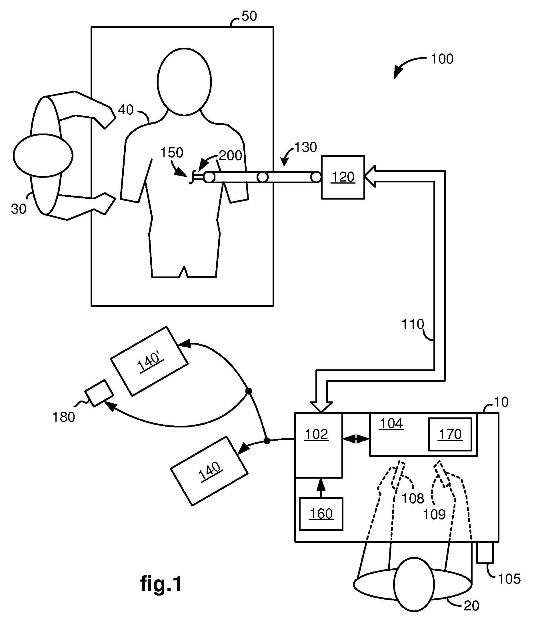 Medical robotic system providing computer generated auxiliary views of a camera instrument for controlling the positioning and orienting of its tip