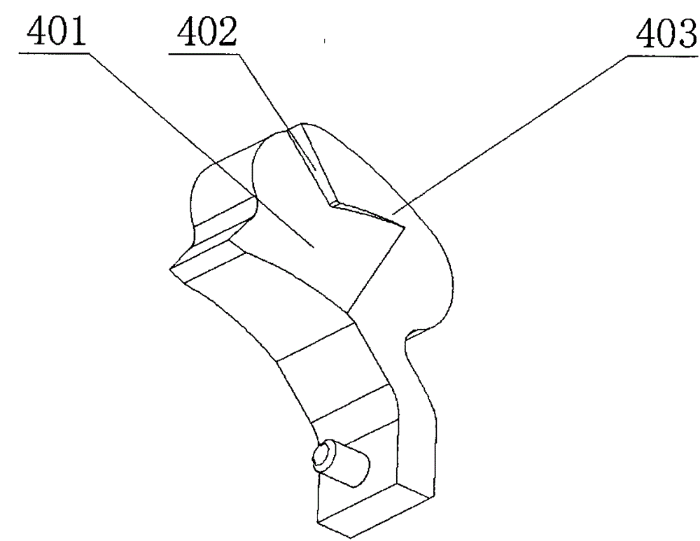 Combined wedge block mechanism, lever-type anti-exceeding lock catch and automobile anti-reversed sliding device