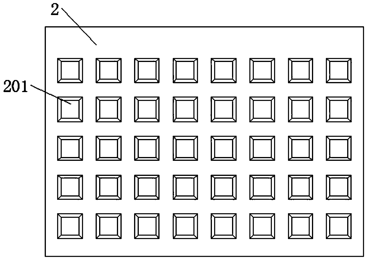 A grid hollow brick filling frame fitted with centripetal compaction