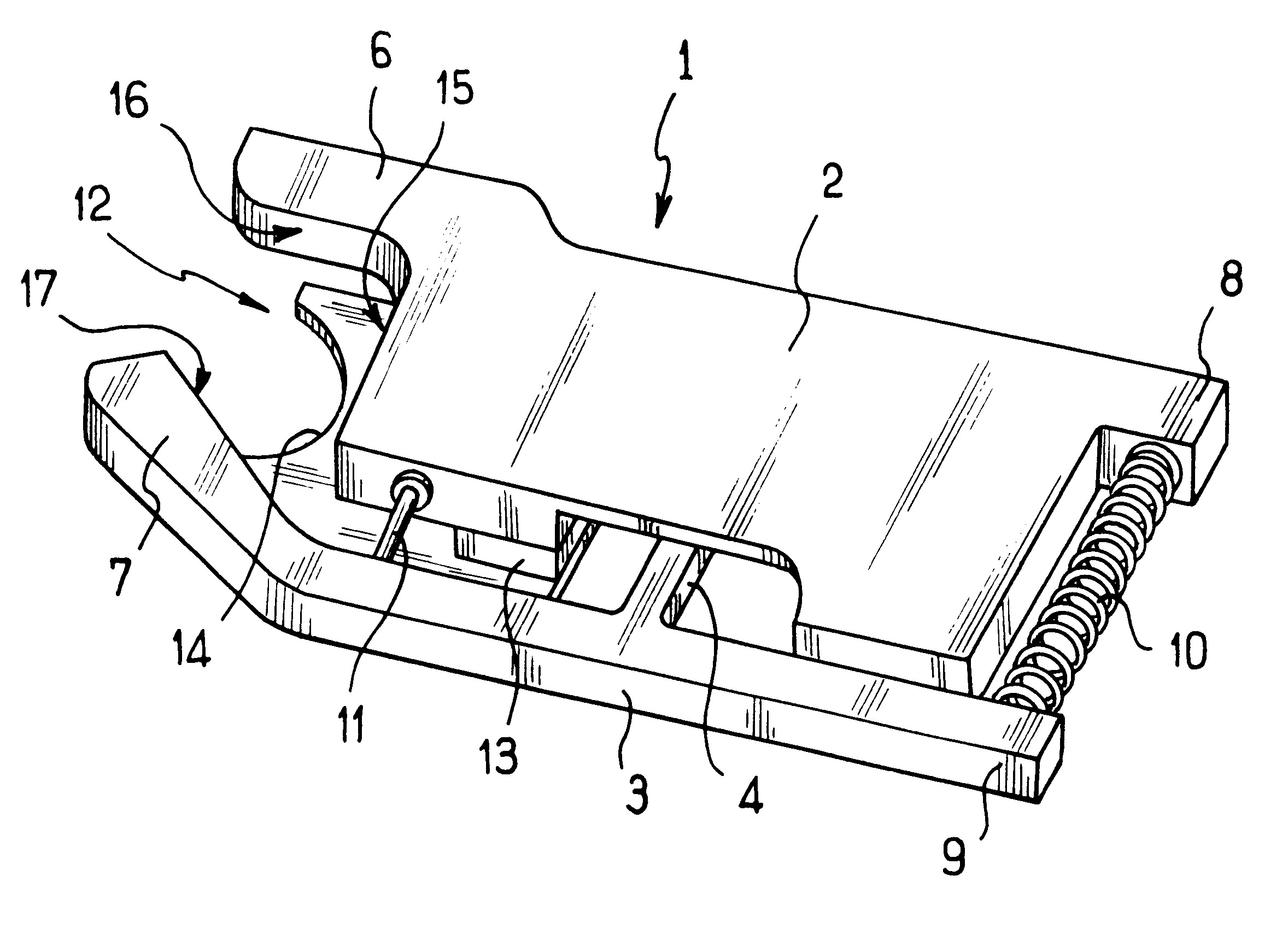 Device for supporting a receptacle in a cantilevered-out position