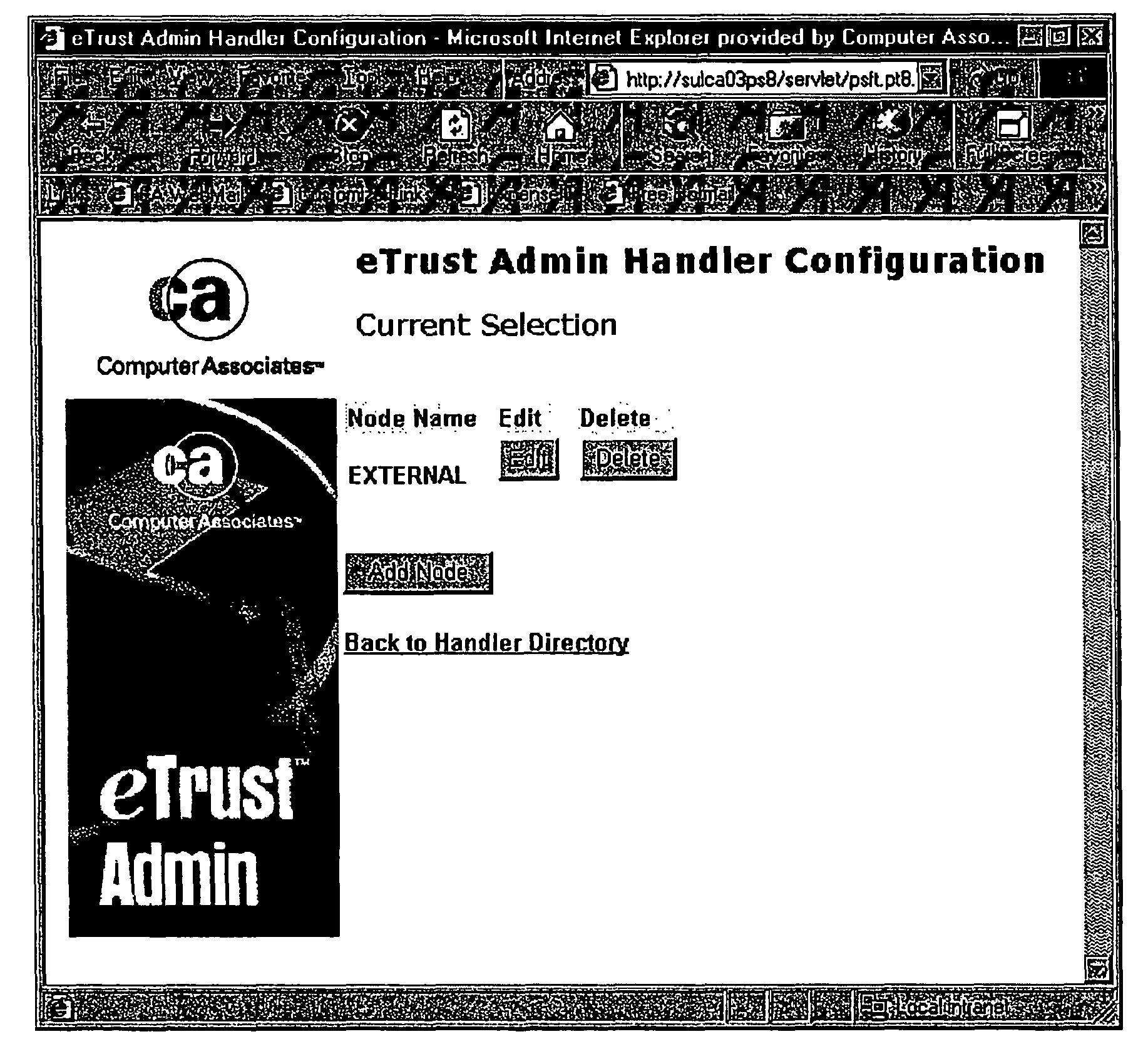 XML configuration technique and graphical user interface (GUI) for managing user data in a plurality of databases