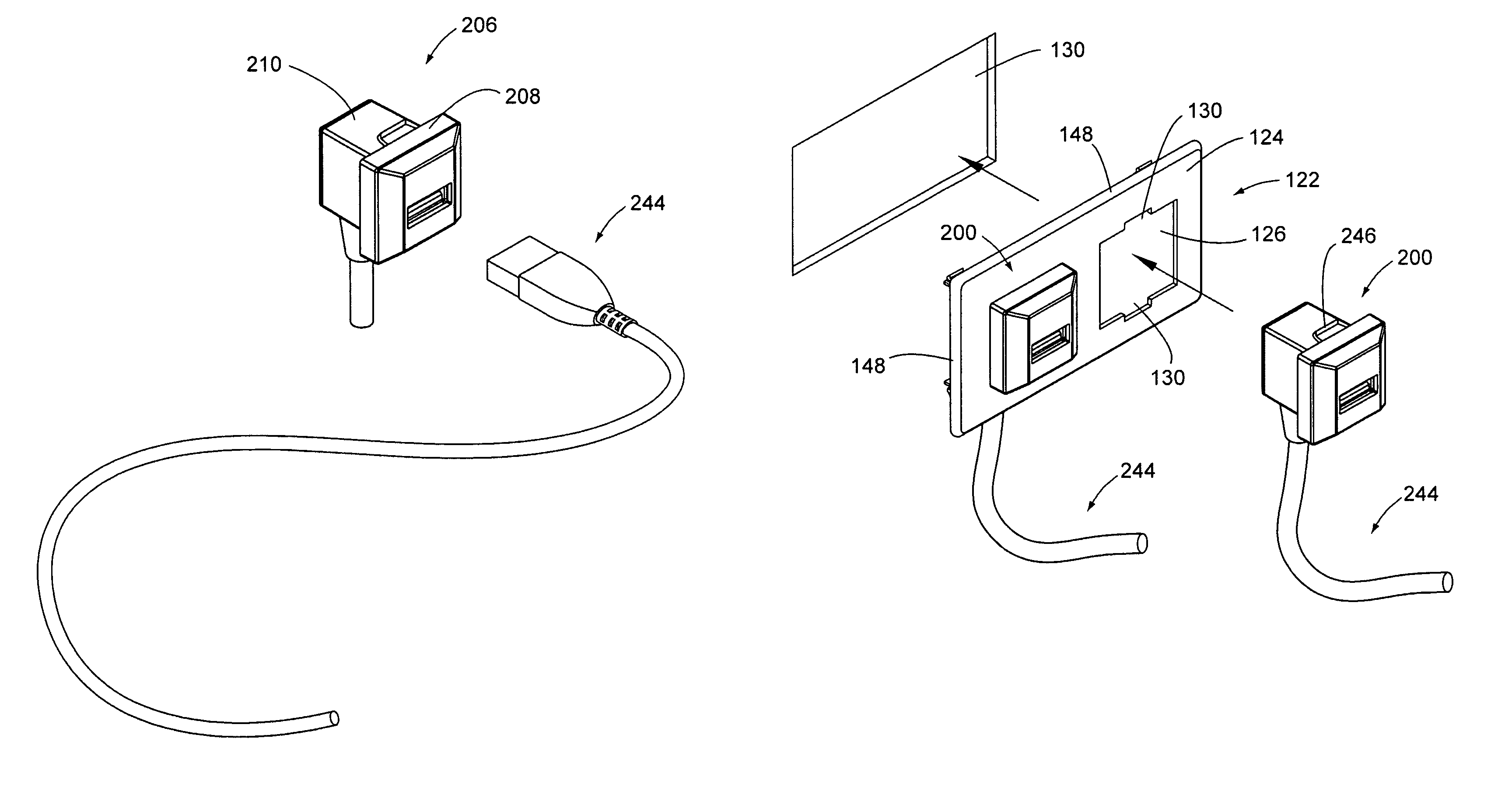 USB connection assembly