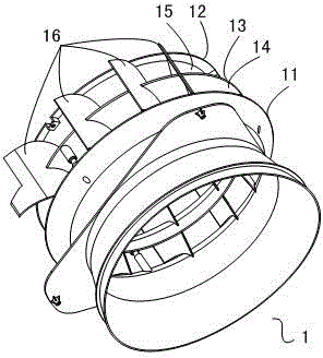 Air-conditioner air supply device with airflow distribution components