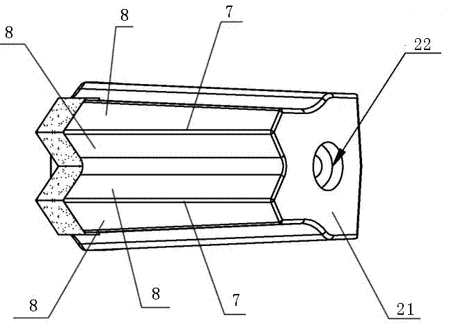 Combination scrap tooth structure for waste treatment