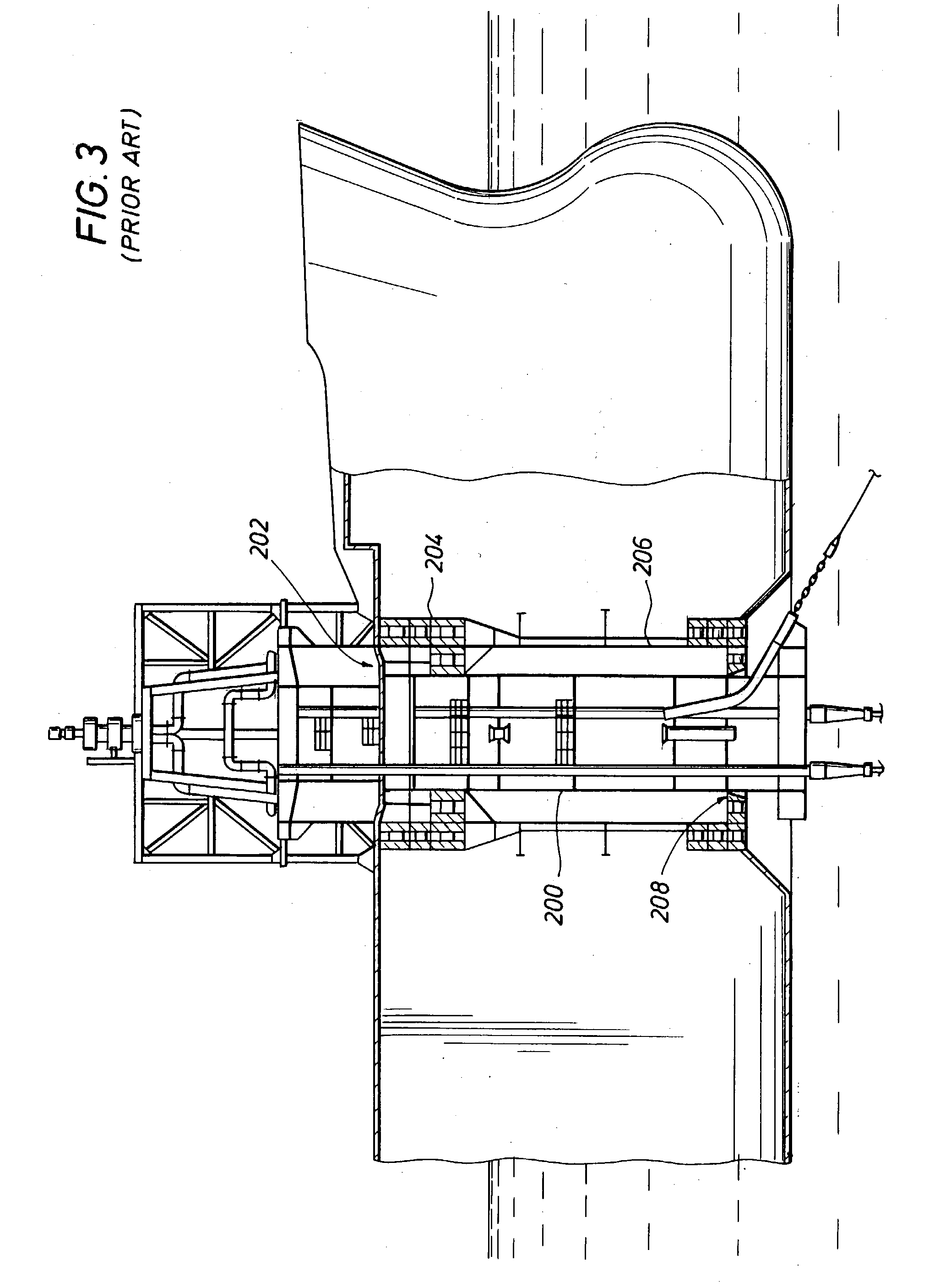 Large diameter mooring turret with compliant deck and frame