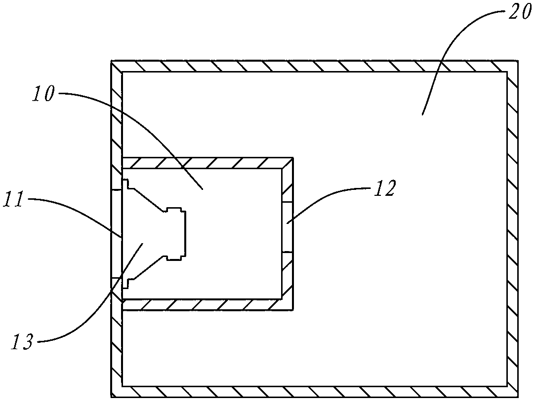 Loudspeaker box structure with loading hole