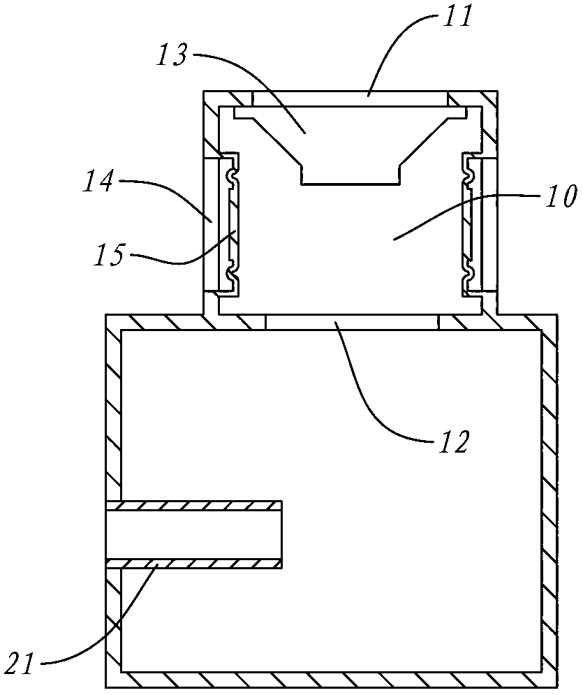 Loudspeaker box structure with loading hole