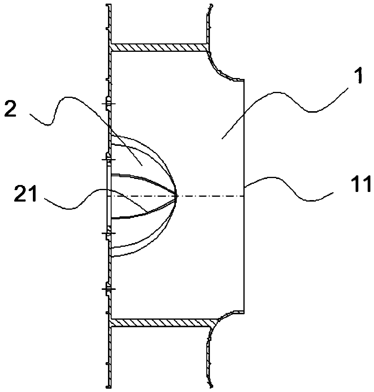 Fan with impeller fairing structure