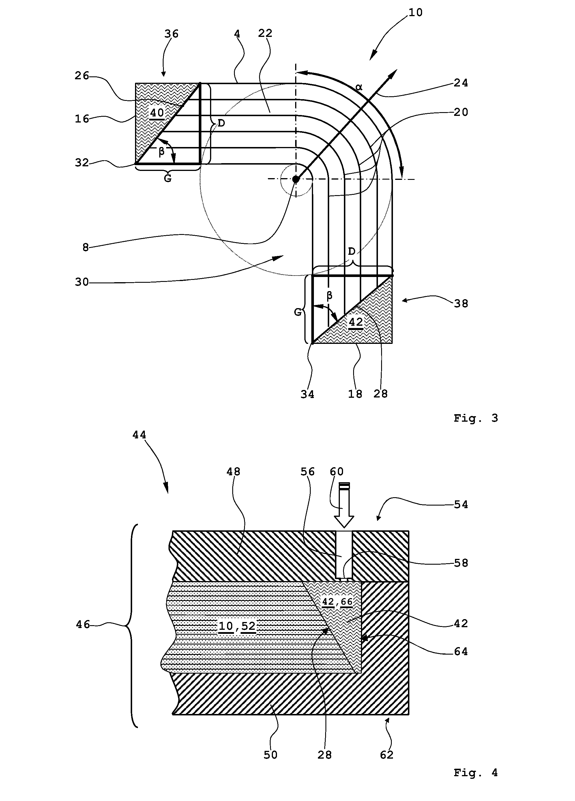 Method for the manufacture of a fiber-reinforced component, device for implementing the method, and fiber-reinforced component