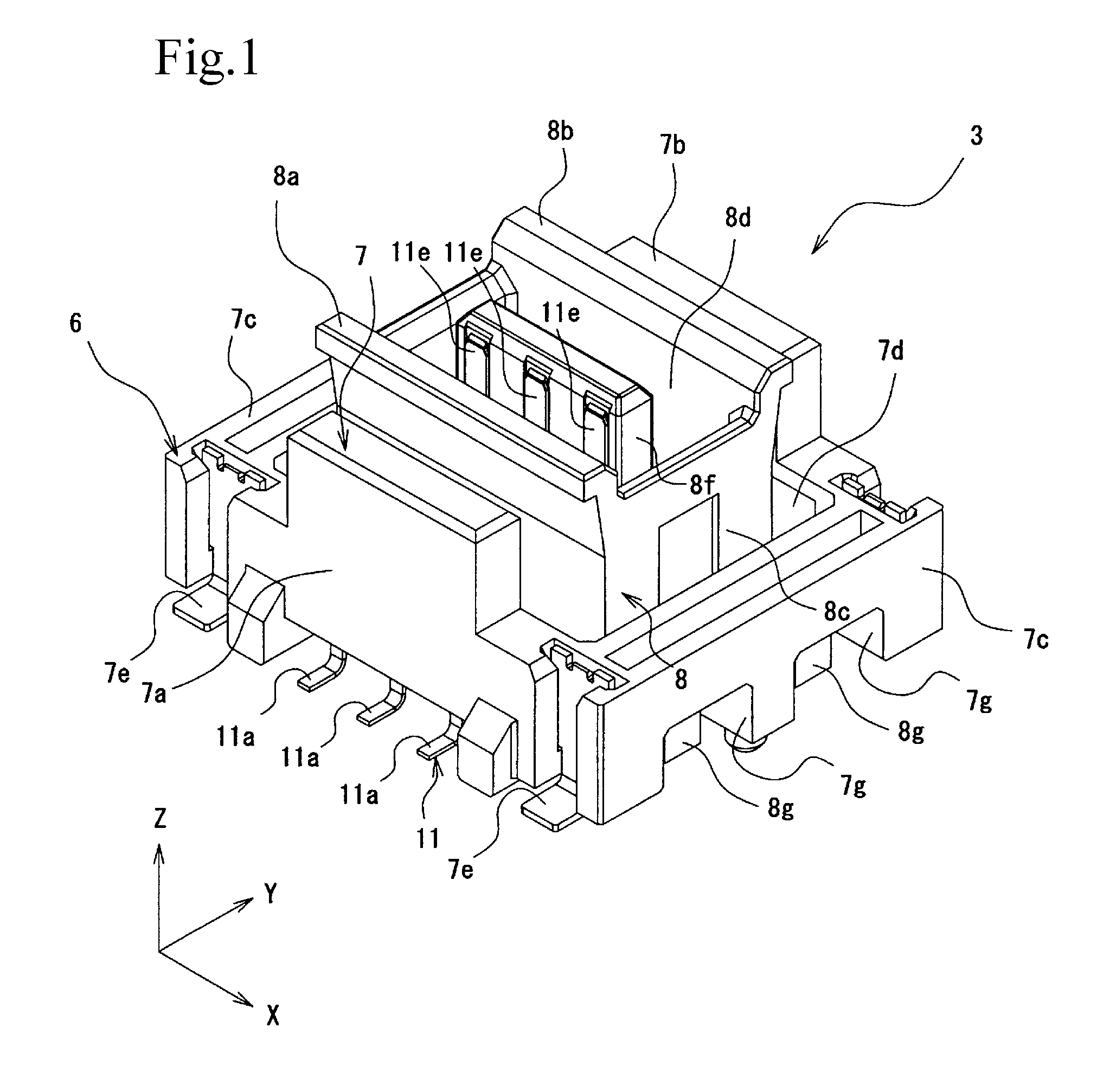 Connector and Substrate Interconnection Structure