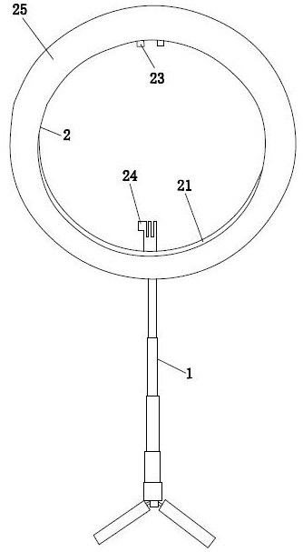 Extending and folding integrated structure of light supplement lamp tripod extension rod