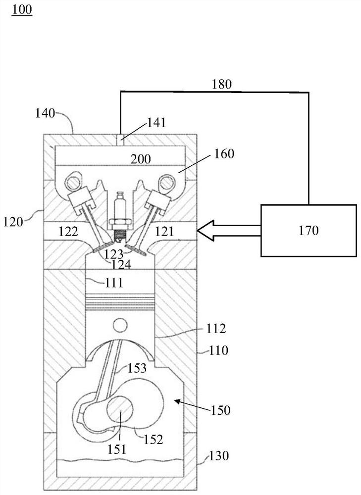 Engine components with crankcase oil-air separation system