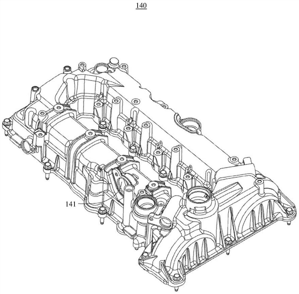 Engine components with crankcase oil-air separation system
