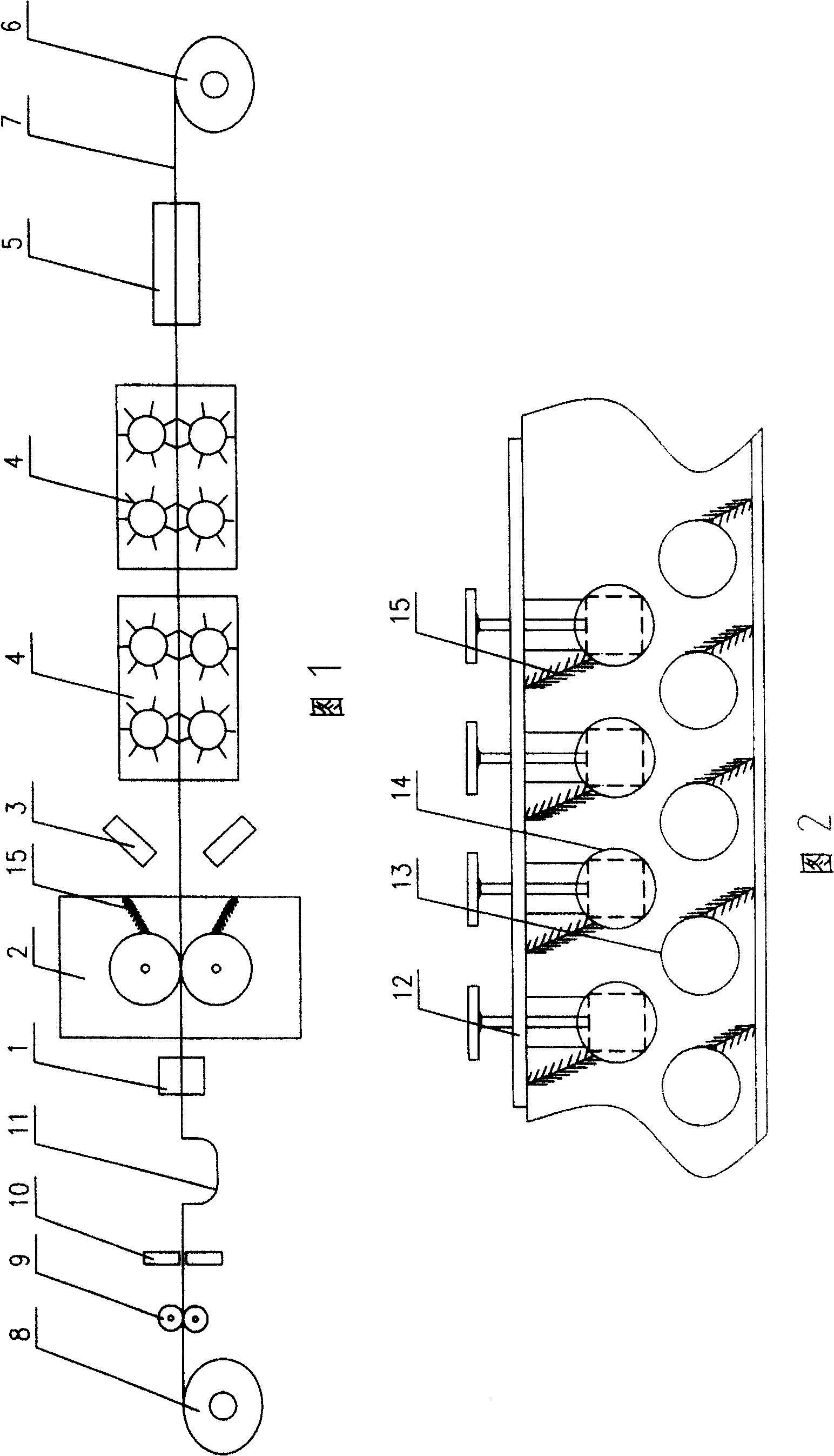 Leveling machine, black strip acid-free derusting device using the same and method thereof