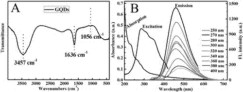 Thrombin detection method based on graphene quantum dot/ erbium ion fluorescent nano probe