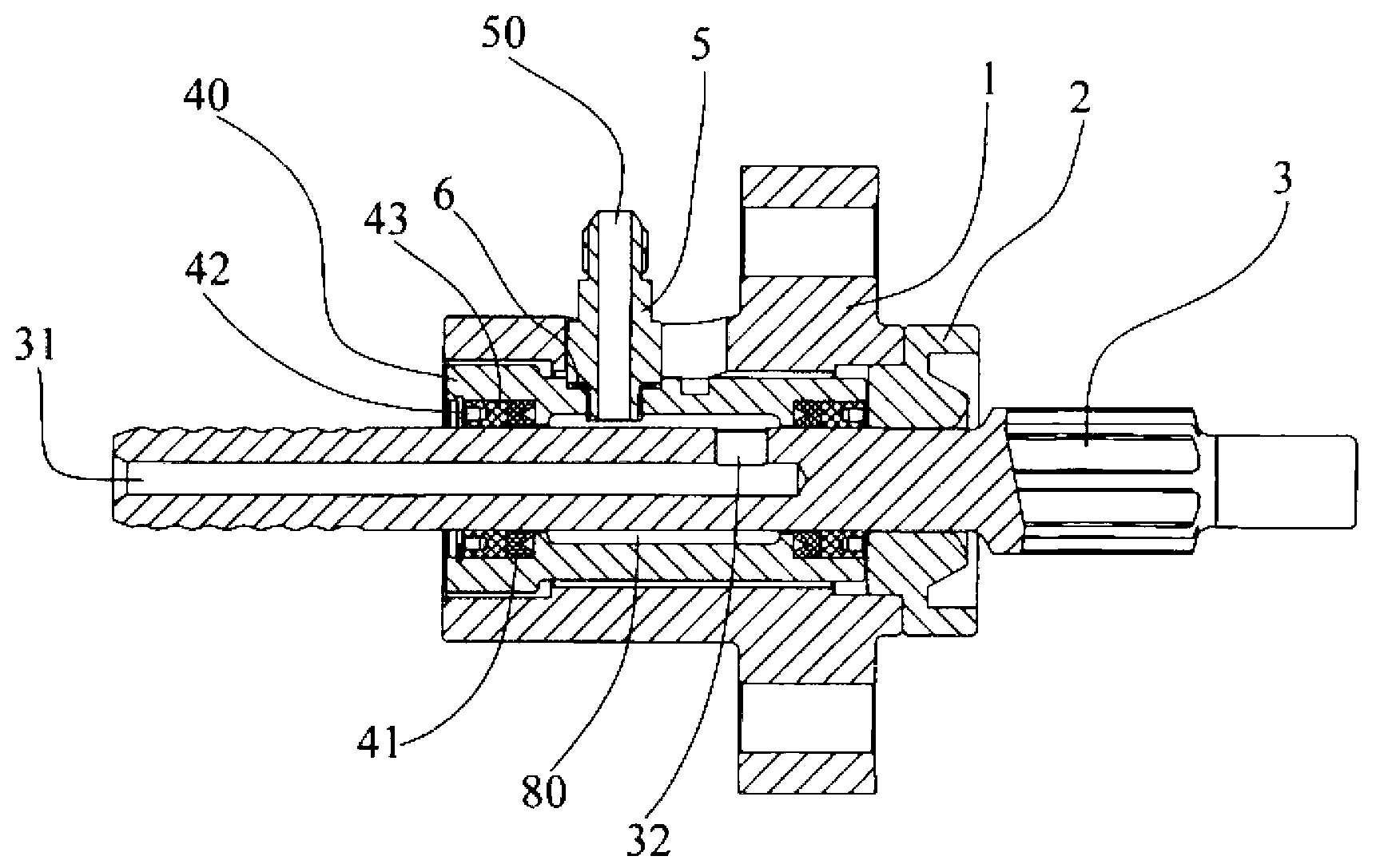 Water-supply device of rock drill and rock drill