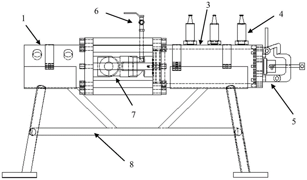 Split coal and gas adsorption, desorption and outburst test device and test method