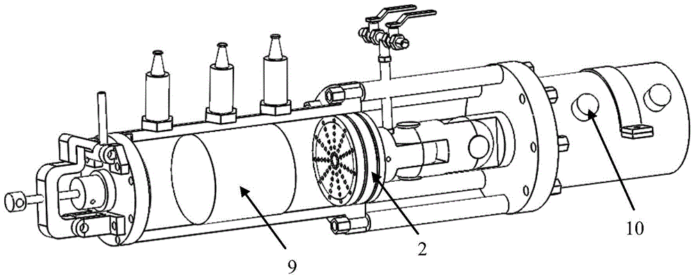 Split coal and gas adsorption, desorption and outburst test device and test method