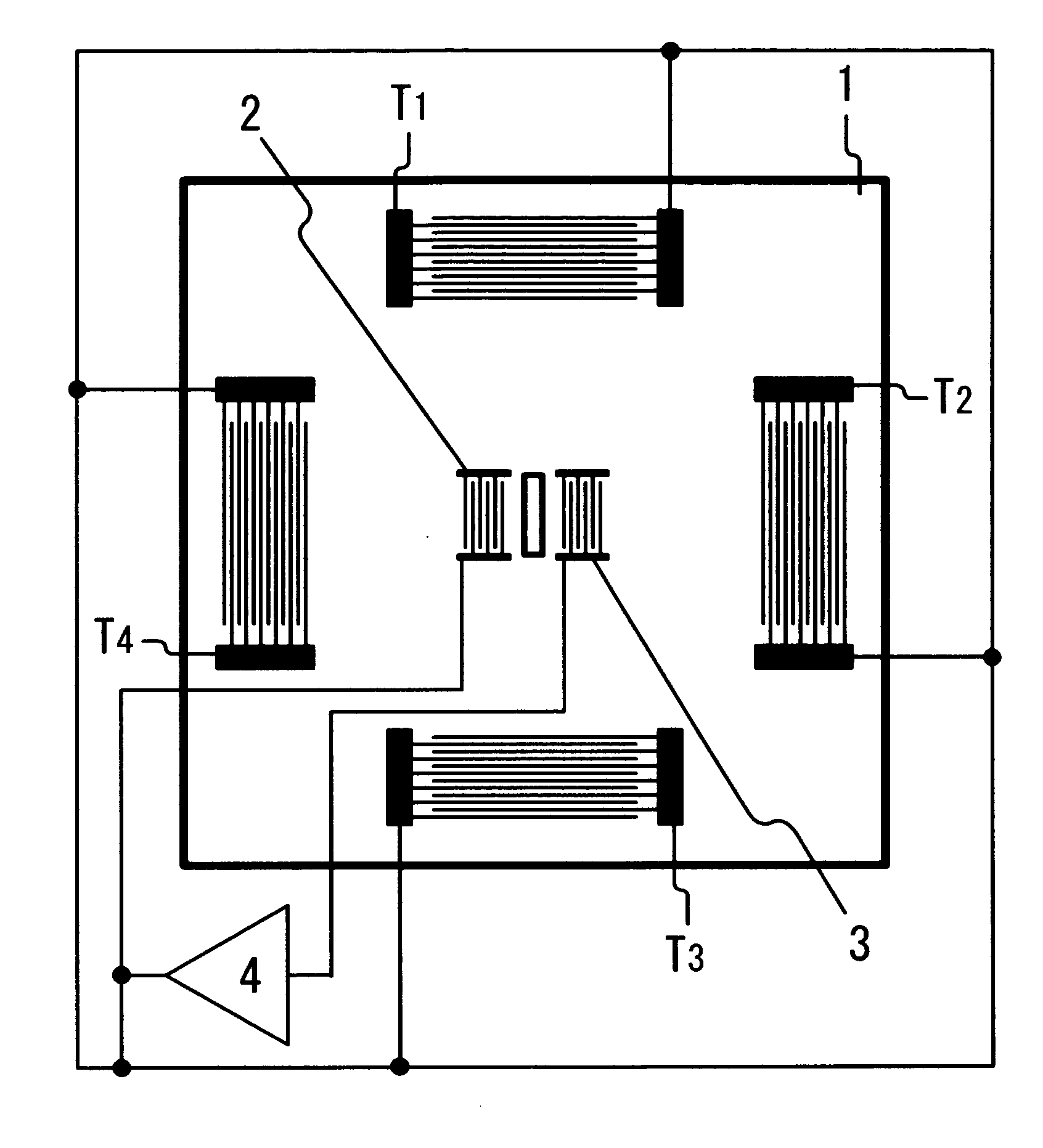 Ultrasound radiation device into a material